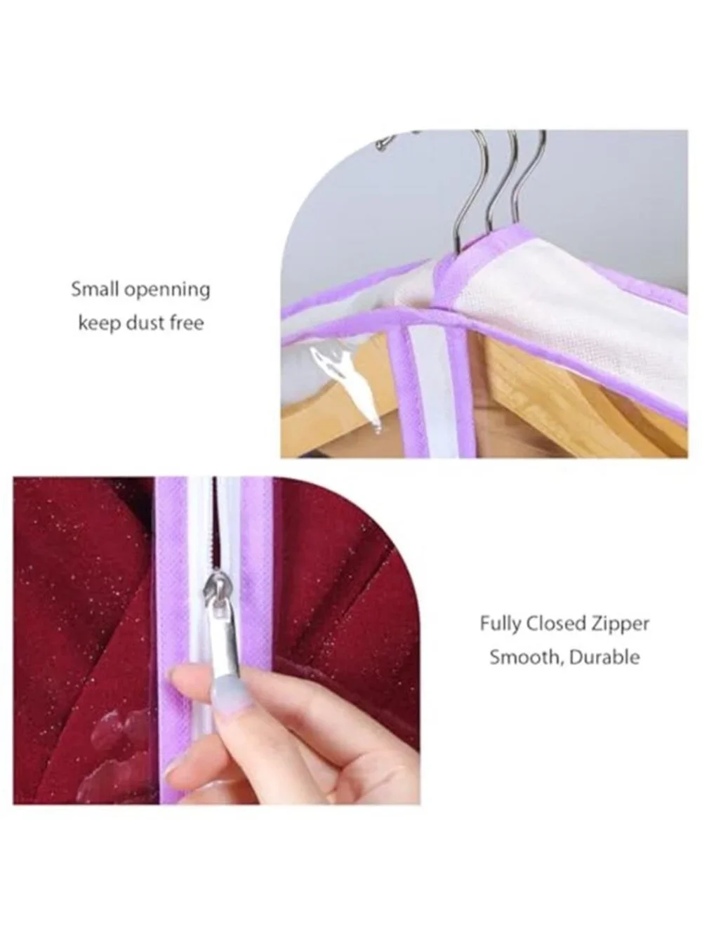 Clear Garment Bags Long Dress Storage Zipper Closet Hanging Clothes Cover